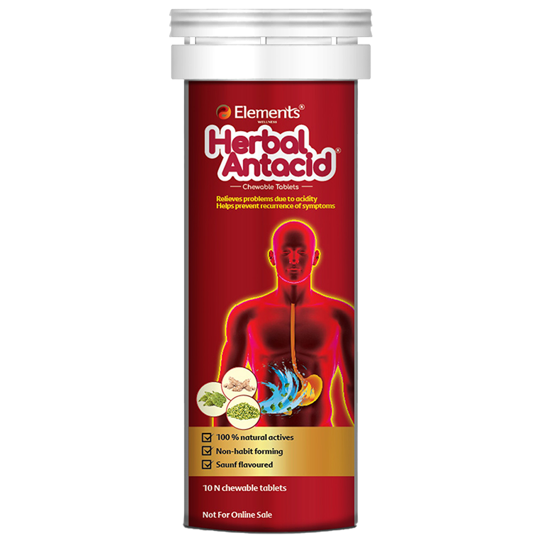 Elements Wellness Herbal Antacid (3 x 10 Chewable Tablets) - Image 2